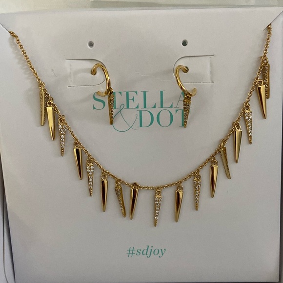 Stella & Dot Necklace and Earrings set - Picture 1 of 3